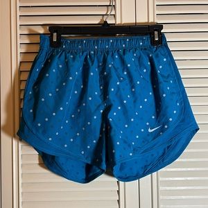 Nike dark teal reflective tempo run shorts
